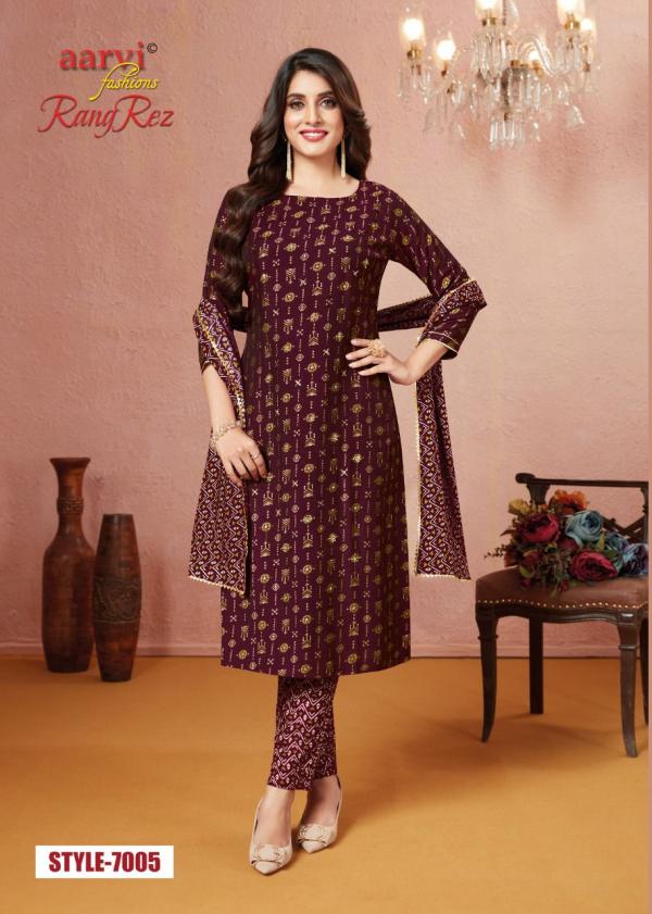 Aarvi Rangrez Vol-1 (Kurti With Pant And Dupatta)